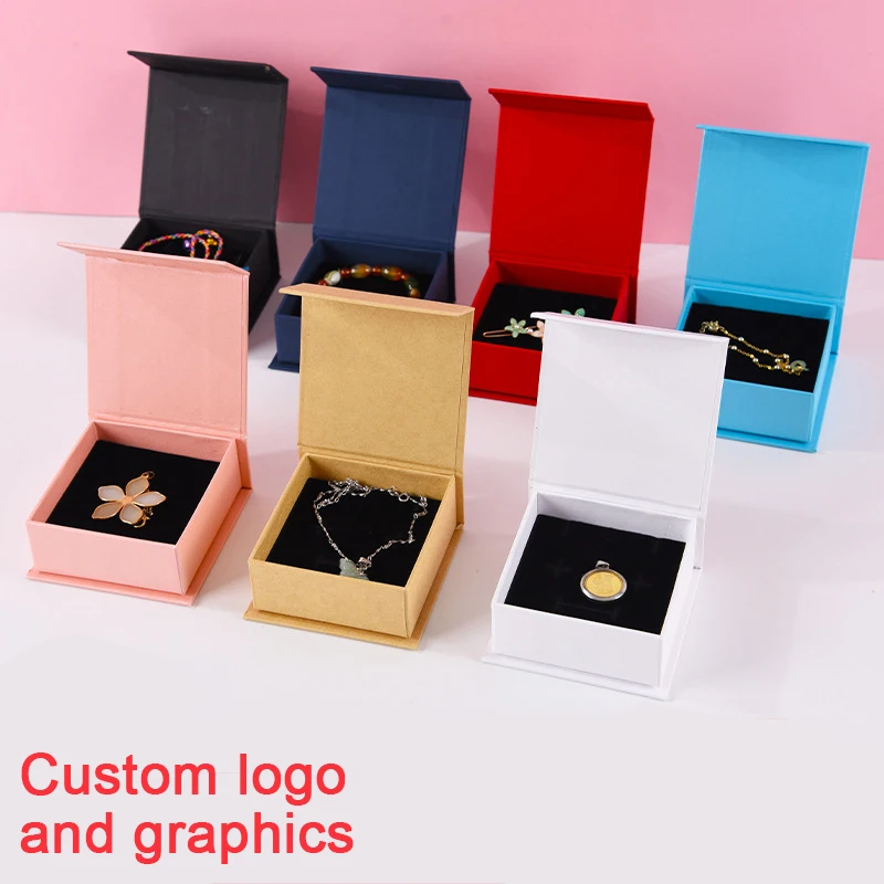 Custom Design Cardboard Necklaces Gemstone Rings Packaging Box Paper Magnet Jewelry  Box With Logo - Buy Jewelry