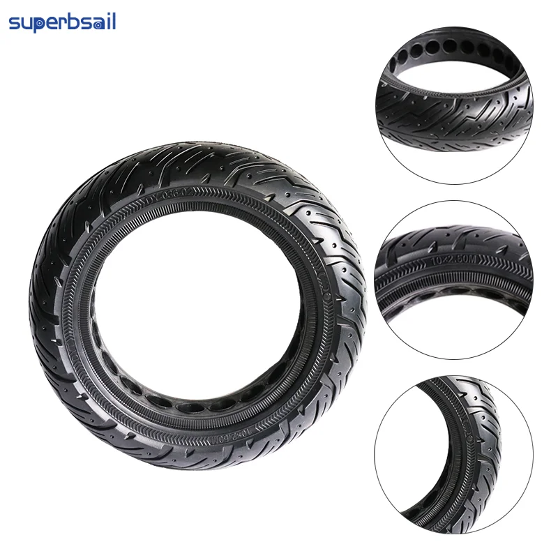 EU stock 10x2.5 10 Inch Honeycomb Solid Tire For Ninebot Max G30 Electric Scooter Explosion-proof Tyre Accessories factory