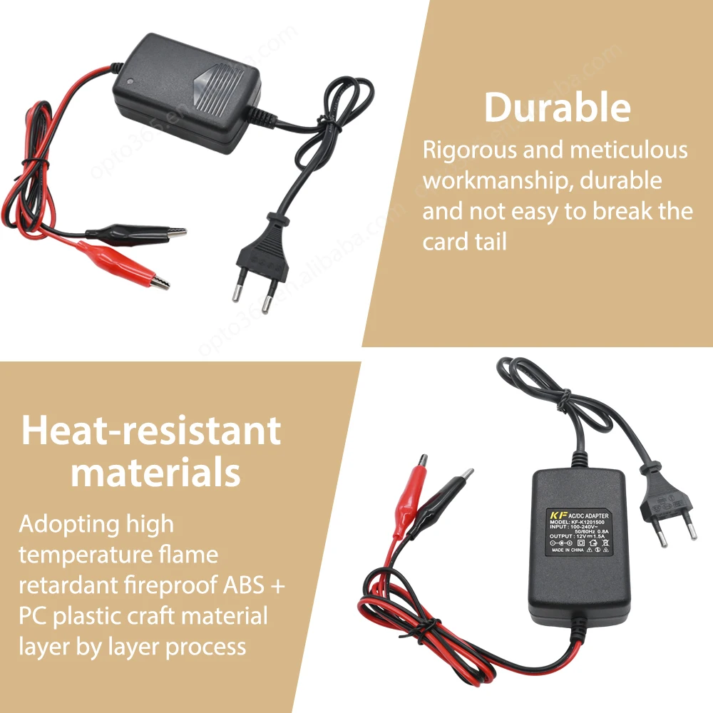 Chargeur de batterie de voiture 12V 1.5A entièrement automatique, adaptateur  de batterie de moto, alimentation avec indicateur LED rouge et vert|  Alibaba.com