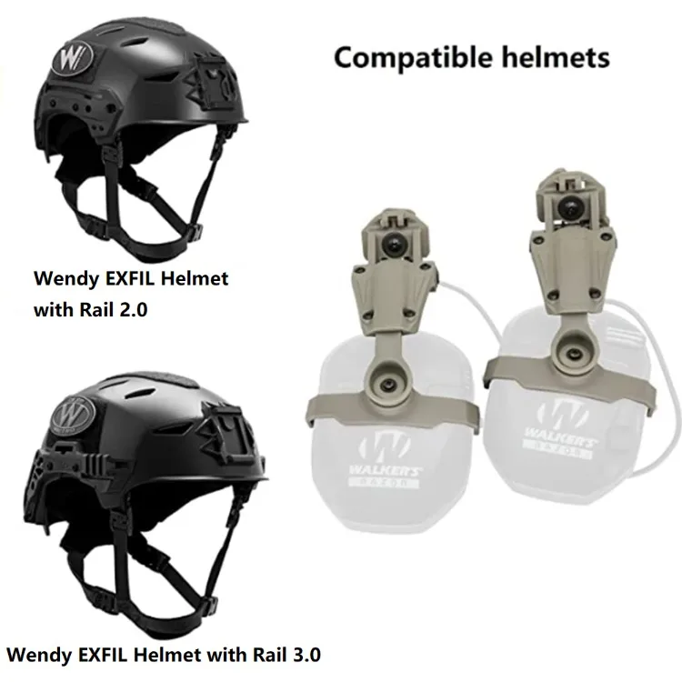 Peminkoo Rail De Casque Tactique Wendy 3.0 – Lot De 2, Adaptateur Latéral Pour Accessoires Airsoft, Chasse, Nylon Résistant
