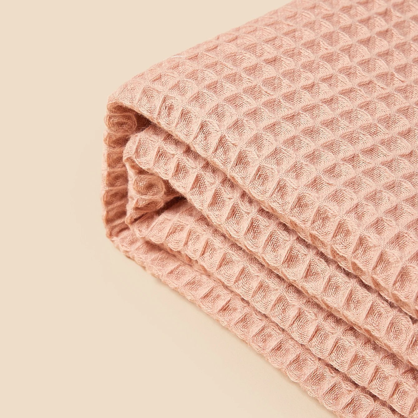 Customized Waffle Baby Blanket Cotton Super Soft Waffle Weave Blanket