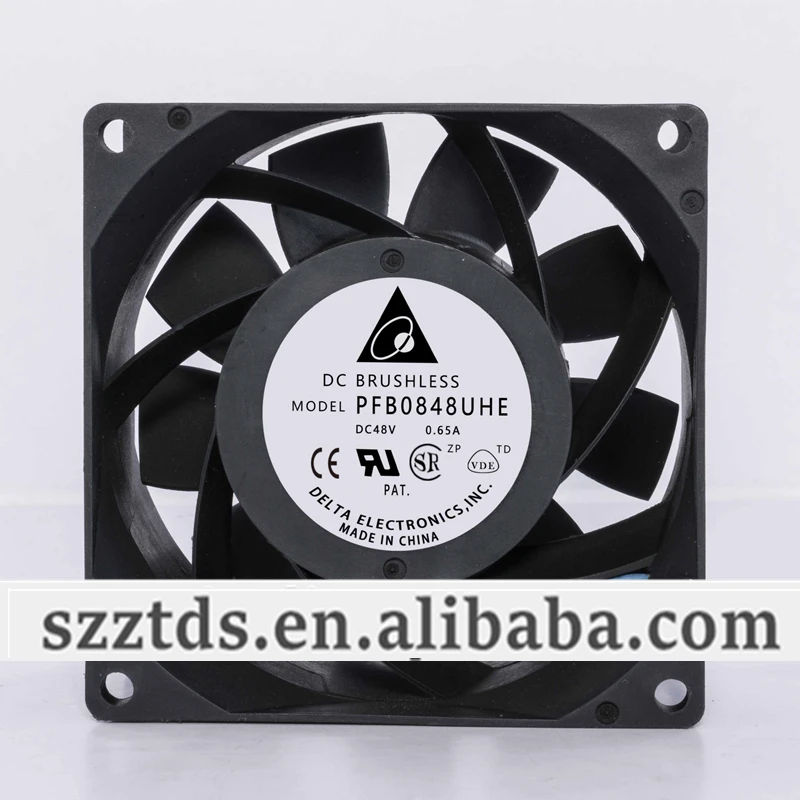 TITAN 80mm x 80mm x 35mm DC冷却ファン | 産業用グレードの換気ソリューション DATA0838B8S 8038 80 x 80 x 38mm DC 48V 0.48A 4ピンサーバー軸冷却ファン。