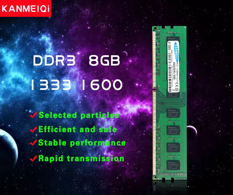 Module de mémoire DDR3 personnalisé, 2 go/4 go/8 go, pour ordinateur de bureau, emballage de vente au détail comme nécessaire, nouveau