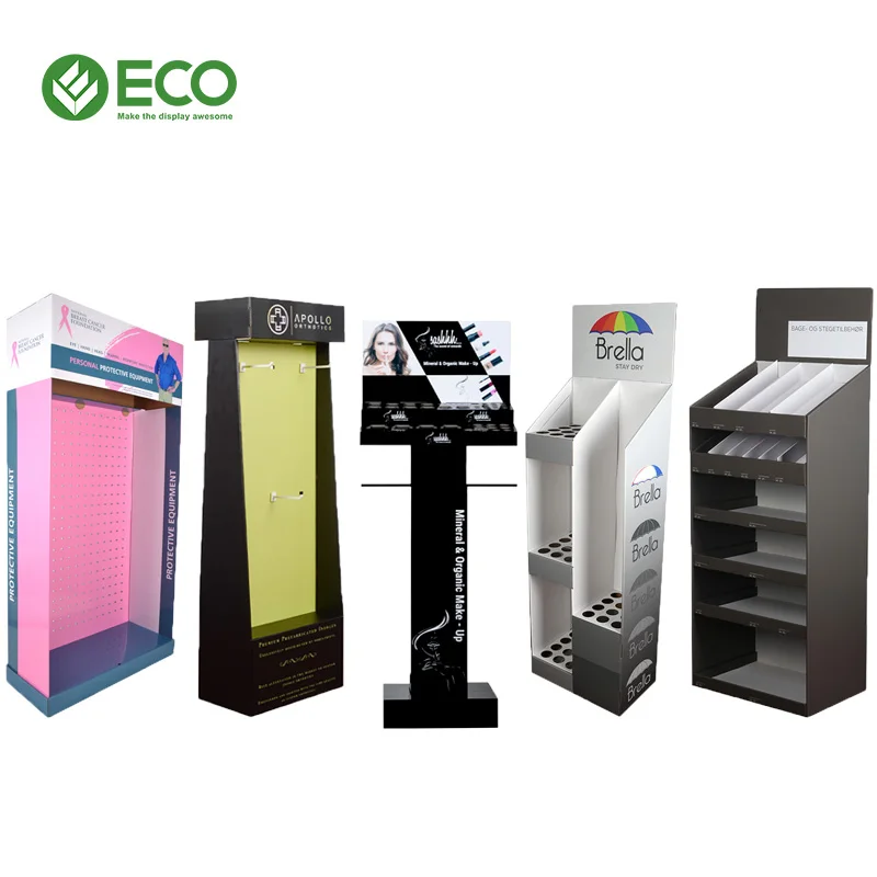 Factory Direct Modern Foldable Display Rack Recyclable Corrugated Cardboard for Greeting Card Comic Book Directly From Source