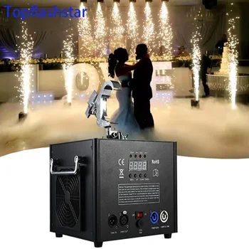 Wireless DMX Waterfall Cold Spark Machine 600W Mini Cold Spark Machine Firework Fountain Machine for Wedding Stage Party