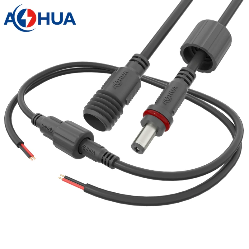 AOHUA IP65 Waterproof Male Female M13 2 Pin Dc Connector Plugs for Led Lighting