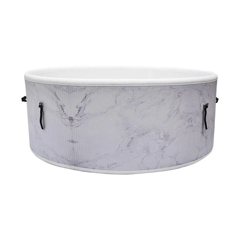 Высококачественная старая глубокая ванна ПВХ капля стежка портативная гидромассажная Ванна круглая форма надувная деревянная спа для продажи