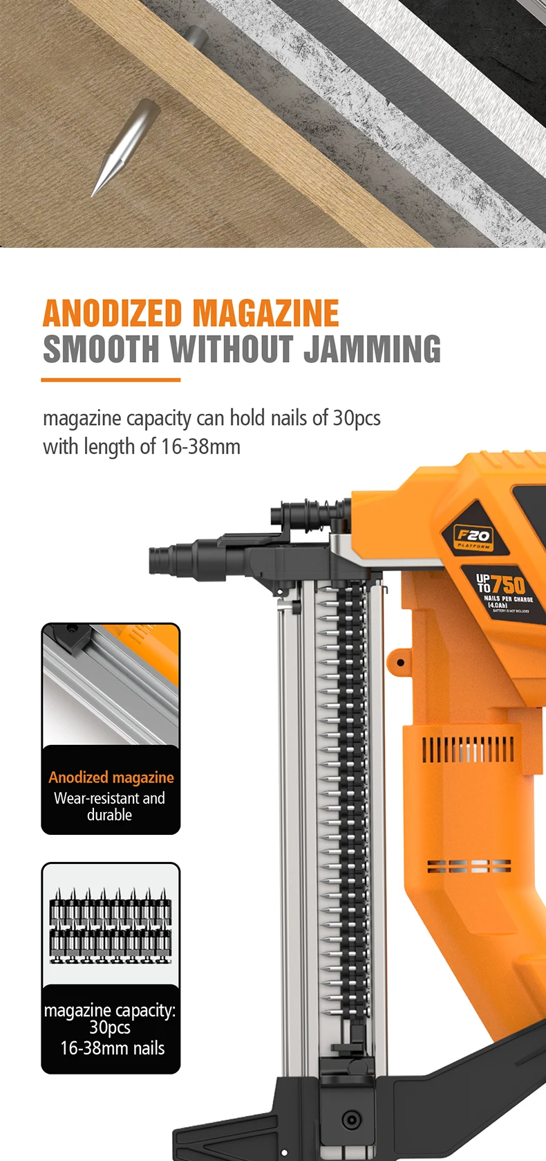 Freeman Ld40 20v Brushless Lithium Ion Battery Power Tools Electric