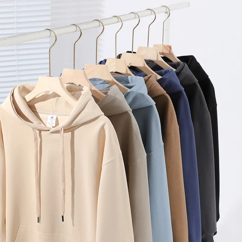 Double-layer Hooded Shoulder Pullover Hoodie for Men Autumn Winter Fashion Brand Large S detail