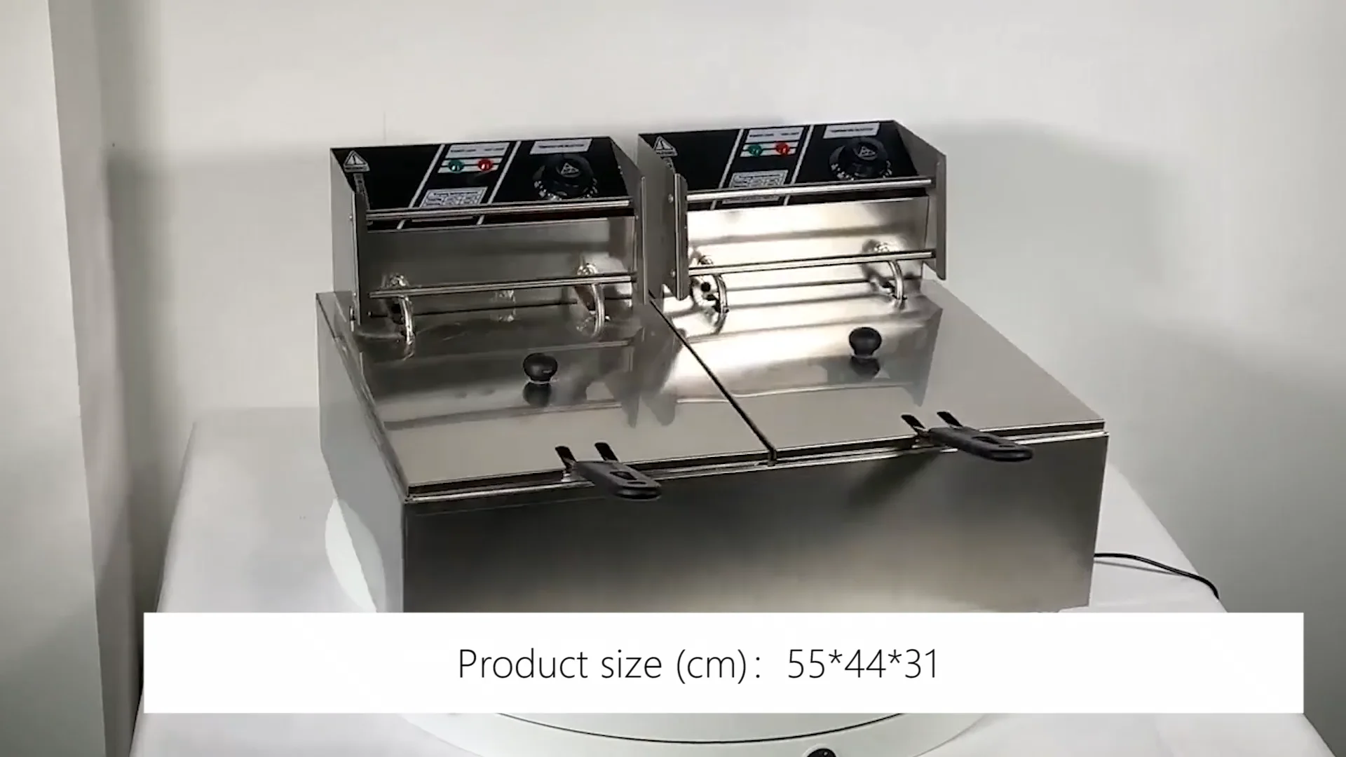 6l+6l Commercial Double Cylinder Electric Table Top Tempura Stainless Steel Fryer Buy Justa