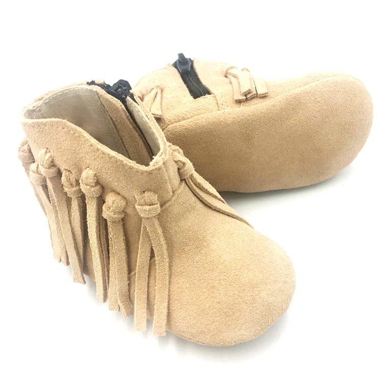 Calcetines De Piel Auténtica Con Flecos Para Bebé,Con Diseño De Cremallera, Botas,7 Meses - Buy Botas De Flecos,Zapatos De Niña De 7 Meses,Calcetines  Zapatos De Bebé Product on Alibaba.com