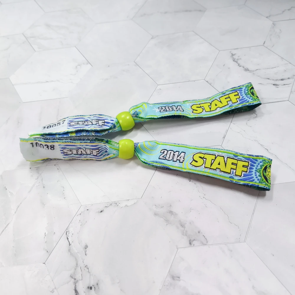 product wholesale cheap custom sublimation printed elastic festival fabric wristbands no minimum for events-7