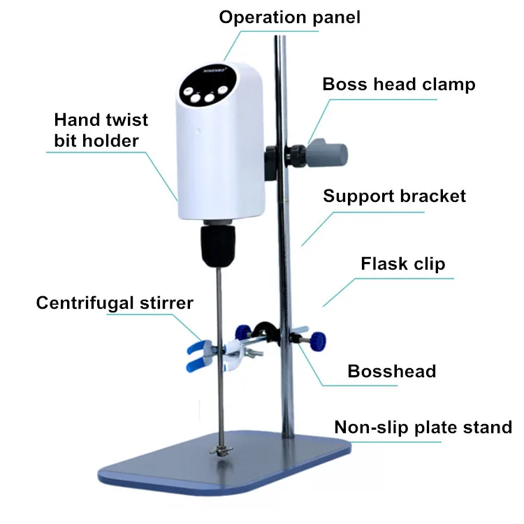 HAIJU LAB 100~2000 Rpm Laboratory Liquid Mixer Overhead Stirrer