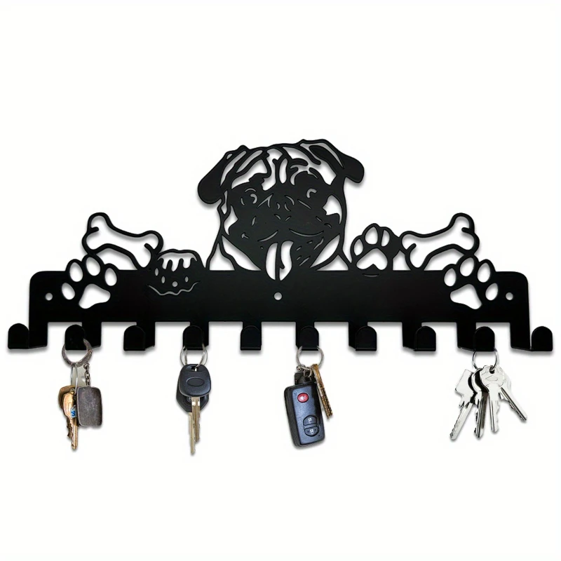 1PC dog shaped key hook wall bracket, decorative metal key rack, simple ...