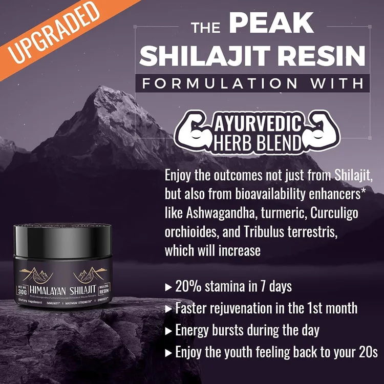 100% Shilajit Resin Pure Himalayan Organic Shilajit Resin Shilajit ...