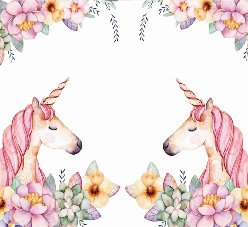 Wholesale Nice Price Fashion Beautiful Pattern Pink Floral Unicorn Birthday  Background - Buy Scenery Background,Collapsible Background,Background For  Children Product on 