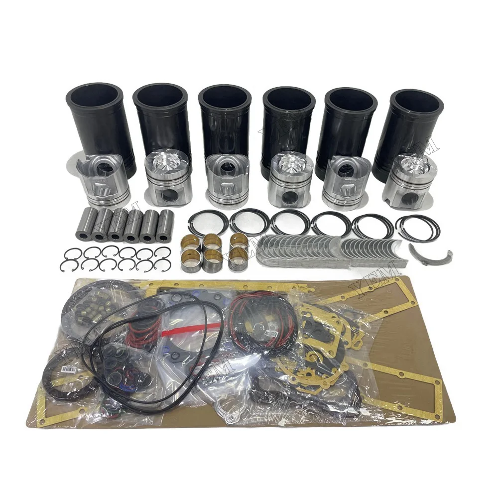 Overhaul Kit With Bearing Set Compatible for Komatsu 6D125 Engine Parts Agricultural Engine Parts