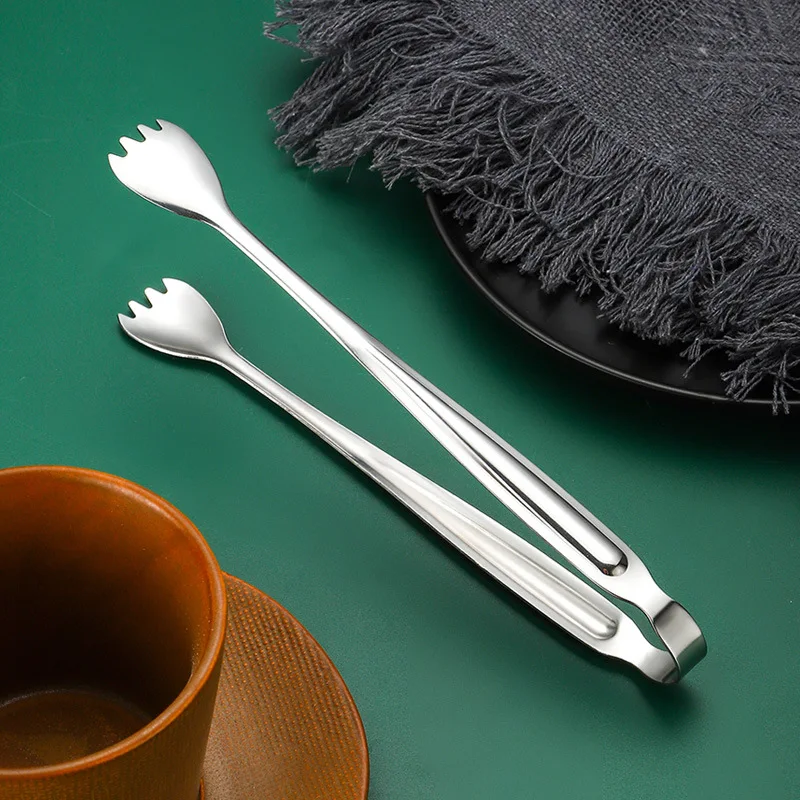 Customized Logo Wholesale 304 Stainless Steel BBQ Clips Kitchen Tongs Ice Accessories for Home Cooking Tongs supplier