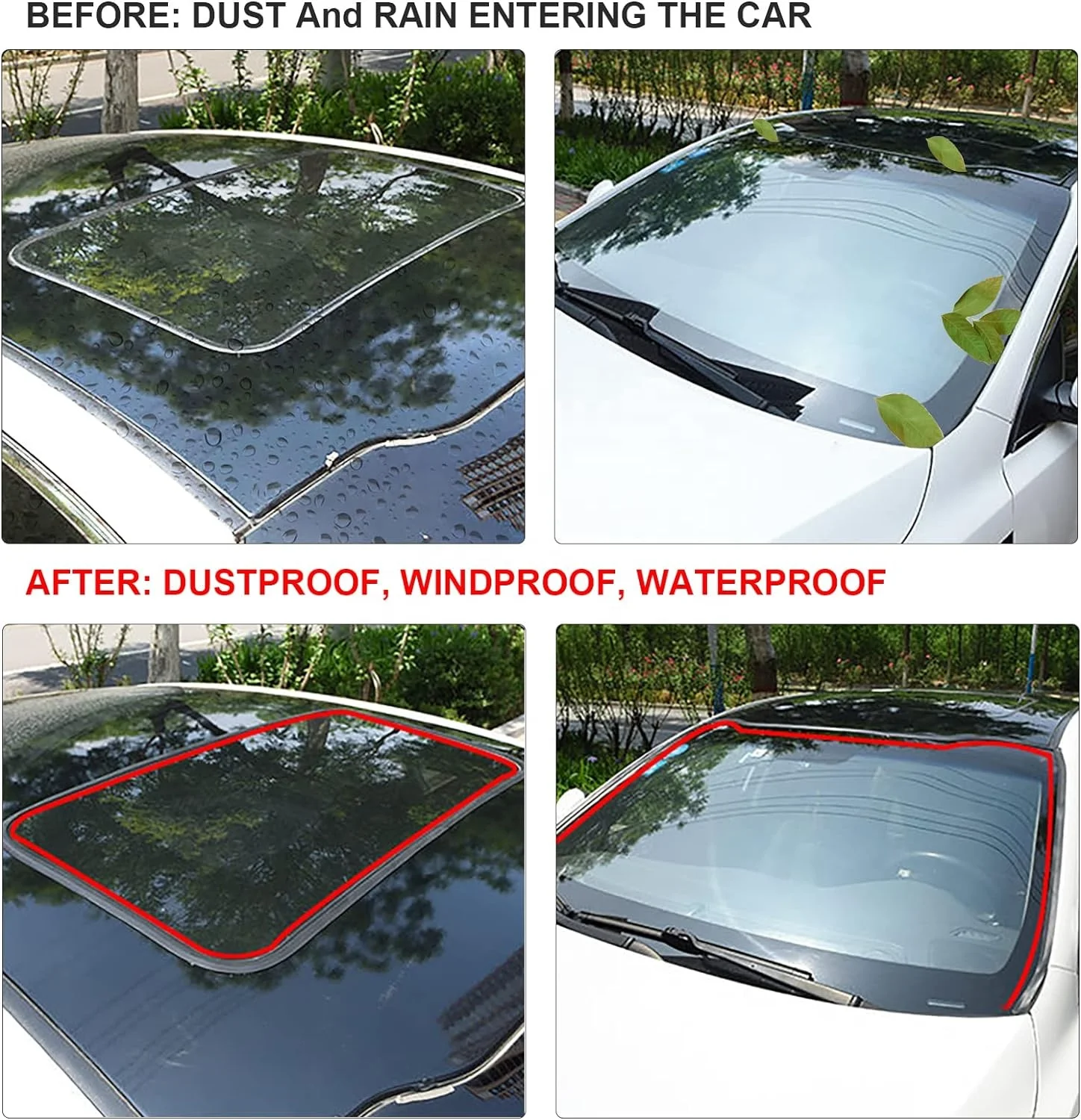 Automobile Parts Windshield and Soundproof Glass Rubber Sealing Strip Roof Sealing
