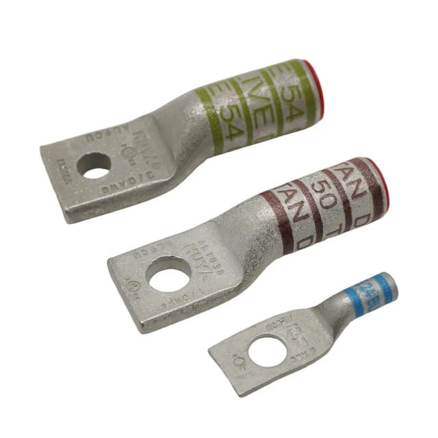Standard Automotive Connectors Aluminum Code Conductor Cable Crimp Terminal One-Hole Lugs Barrel Tin Finish Terminals Product