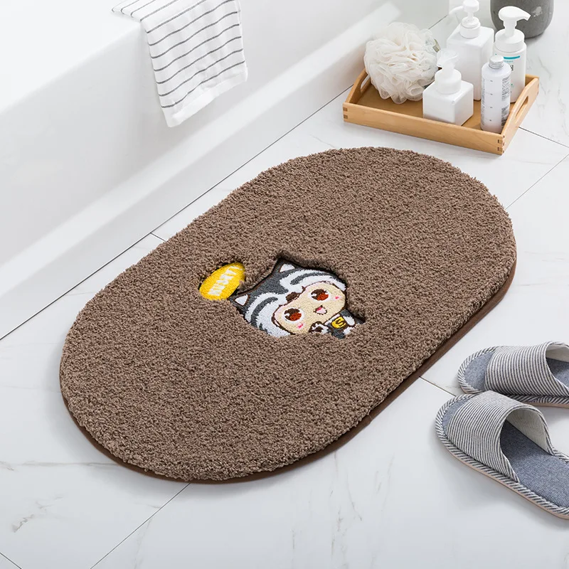 High Quality Machine Made 100% Polyester Modern Style Bath Mats Super Absorbent Bath Mat For Home Decor details