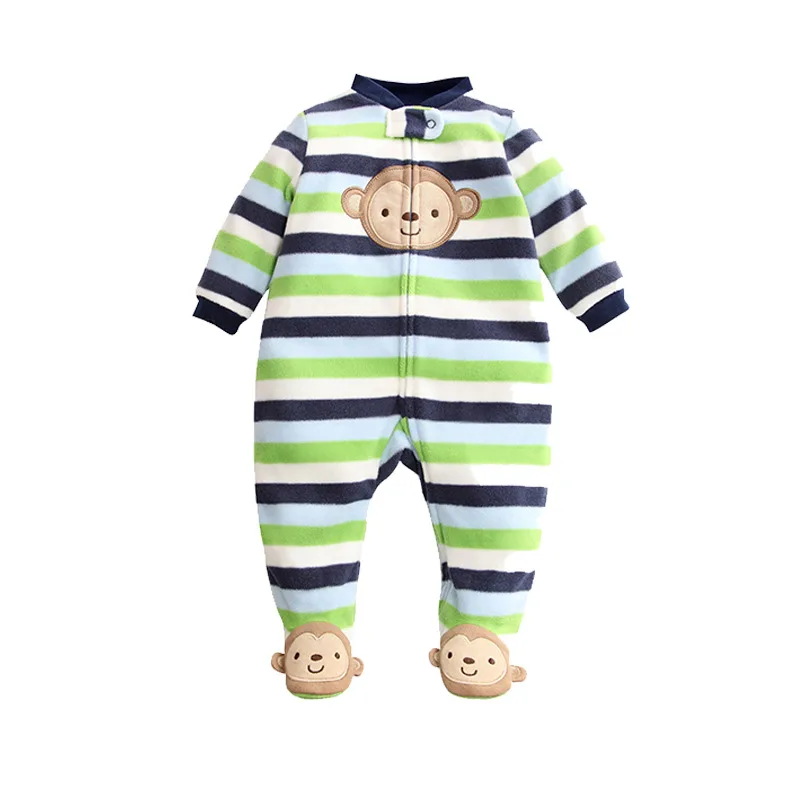 Baby Fleece Romper Cartoon Footies Jumpsuit Spring/Autumn/Winter Bodysuit Cute Sleepsuit 6-9 Months