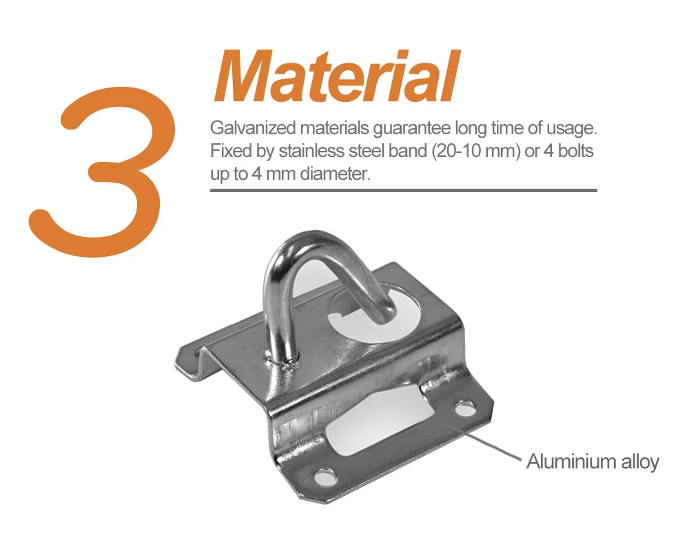 Galvanized Steel Pole Mounting Suspension Pole Brackets In Stock - Buy ...