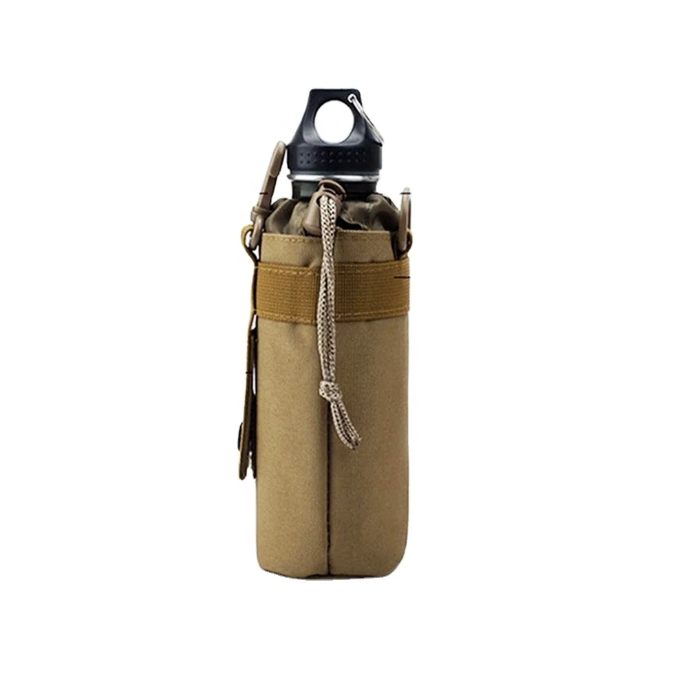 Outdoor Tactical Molle Water Bottle Bag Military Hiking Holder Kettle Pouch Bag 