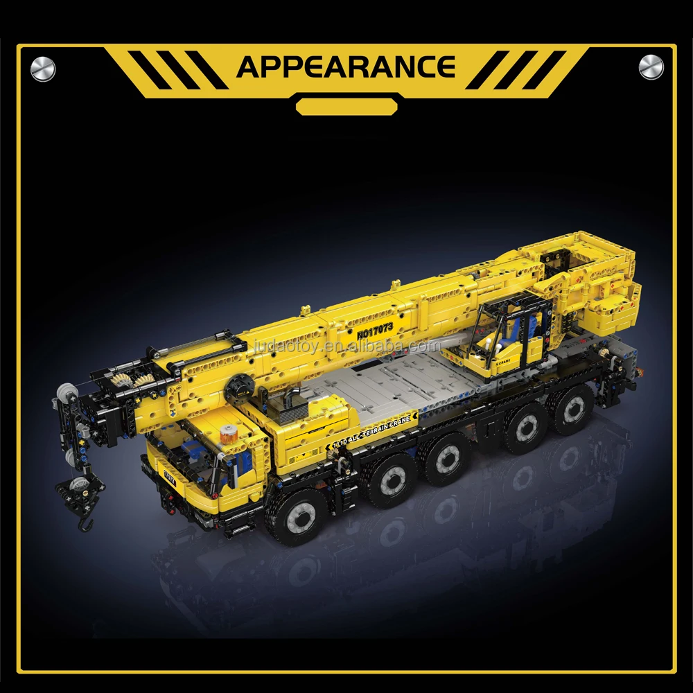 MOULD KING 17073 Engineering puzzle Building Kits 3218pcs Motorized LTM1110 Crane Tuck MOC Puzzle Toys for Kid Christmas Gift
