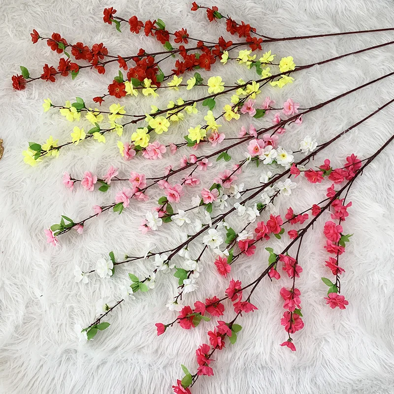 Artificial Cherry Blossom Branches Silk Spring Peach Blossom Fake
