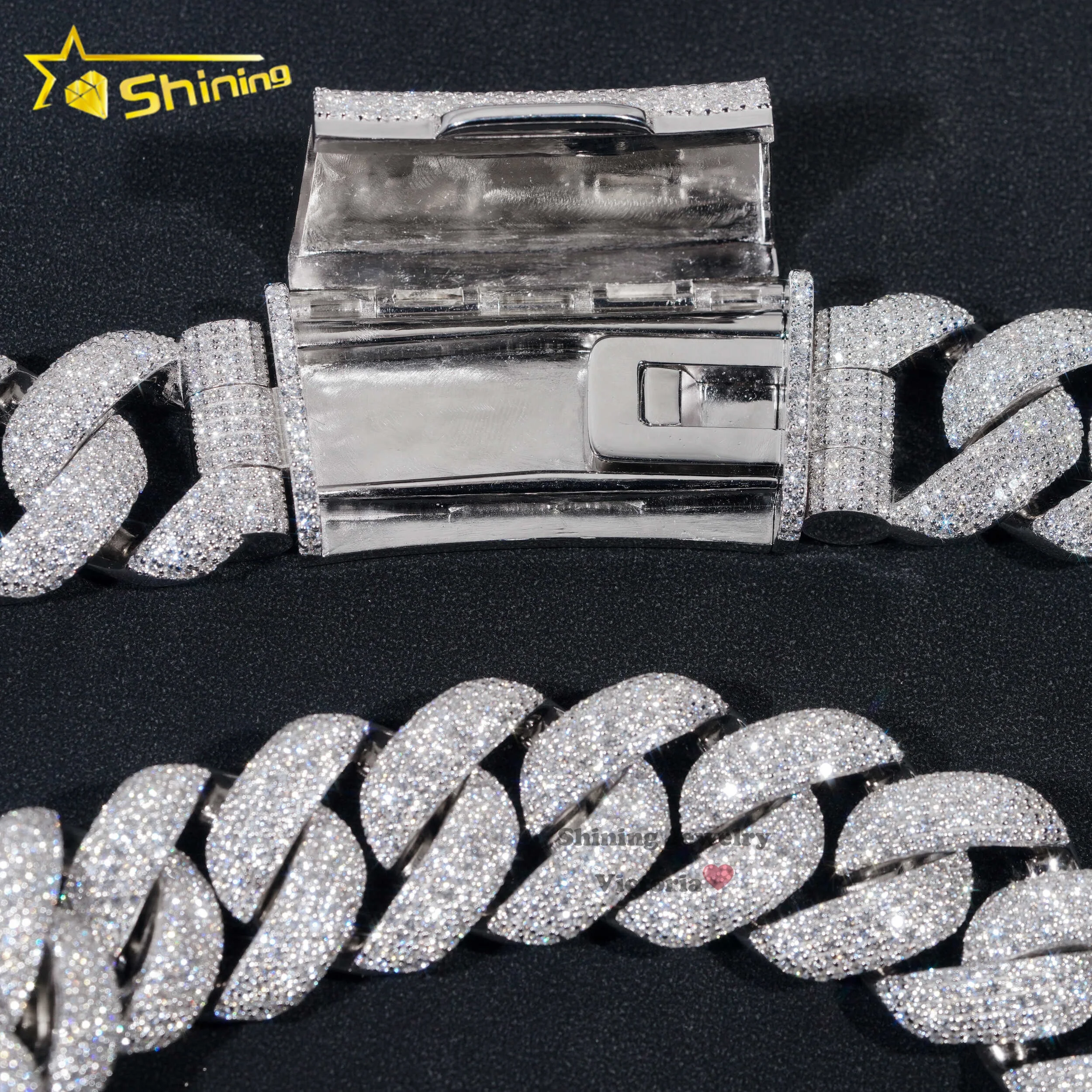 Shining Jewelry Hip Hop Iced Out Miami Cuban Chain 25MM