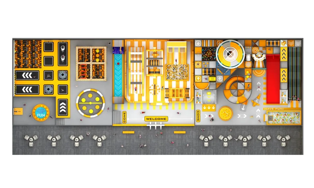Feelkids Indoor PE Board & Galvanized Pipe Multi-Play Activity Center for Playroom >1000kg Capacity >15 Users factory