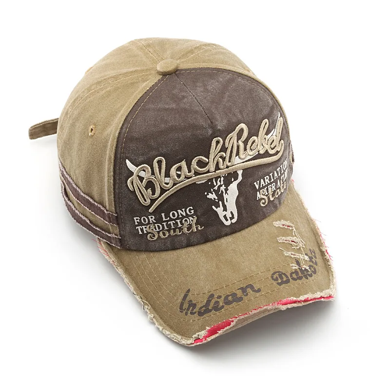 High Quality Unstructured Baseball Caps Custom Embroidery Logo Washed Vintage Distressed Cap 5 Panel Baseball Cap