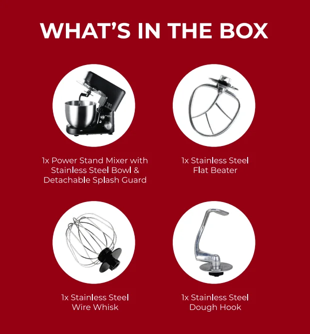 Household 5l 1300w Electric Food Multi Mixers With Aluminium Die