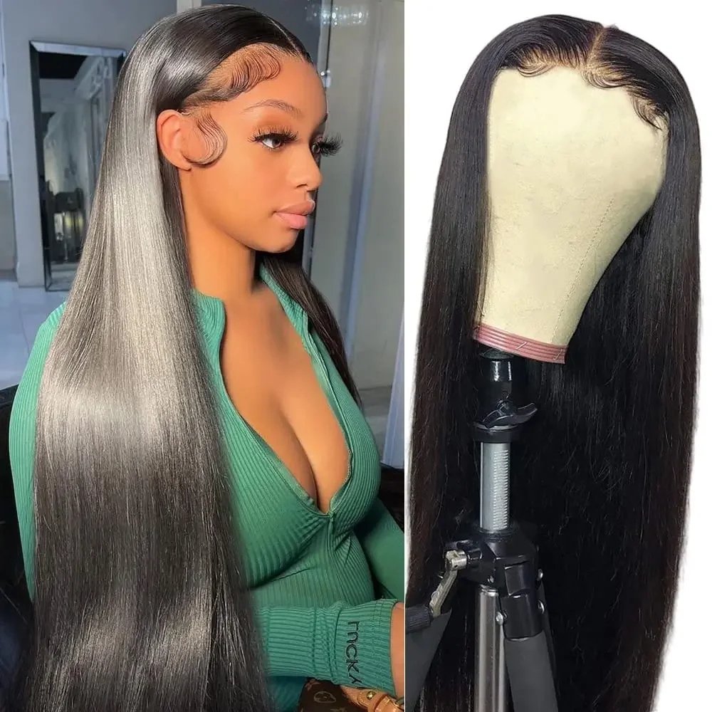 Parrucca lace front capelli veri lisci donna hd trasparente_voghion.com