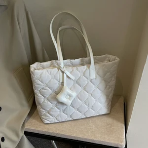 2026 New Nylon Padded Quilted Puffer Tote Bag Soft Lightweight Shoulder Bag Cloud Handbag For Women