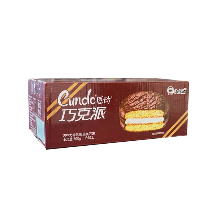 Professional manufacturer supply long shelf life good taste emballage layer cake choco pie