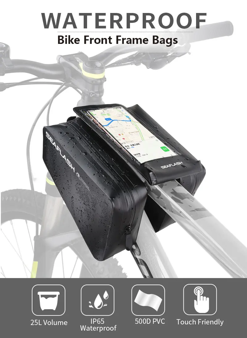 Outdoor Cycling Front Basket Pannier Frame bike Bag Waterproof Bike Bag Durable Bicycle Bags