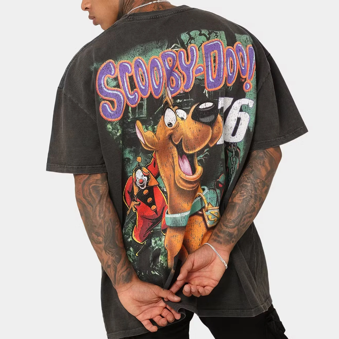 Wholesale Mens Vintage T Shirt Custom Graphic Tee Shirt Hip Hop Vintage