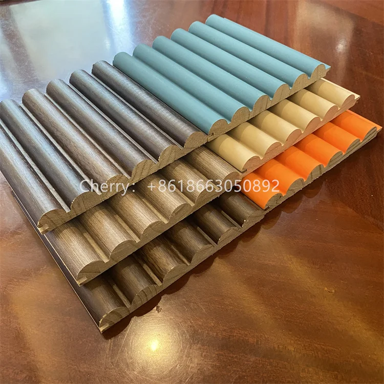 Luxury Engineering PVC Round Fluted Wall Panels Wall Cladding Interior Decor Panel