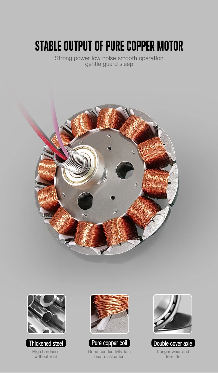 Modern 220V LED Ceiling Fan Light with Remote Control Invisible Design for Family Bedroom Dining Room Lighting