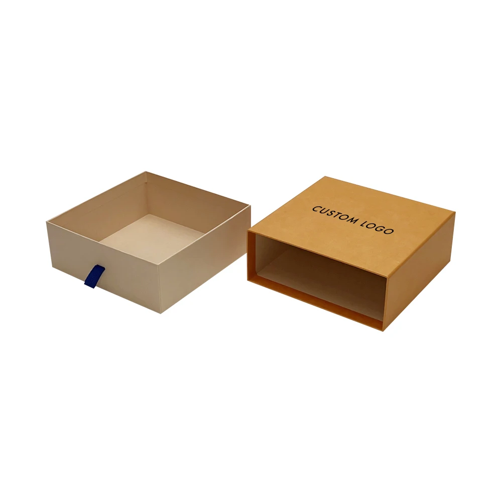 Luxury custom rigid cardboard sliding drawer paper box gift drawer packing box