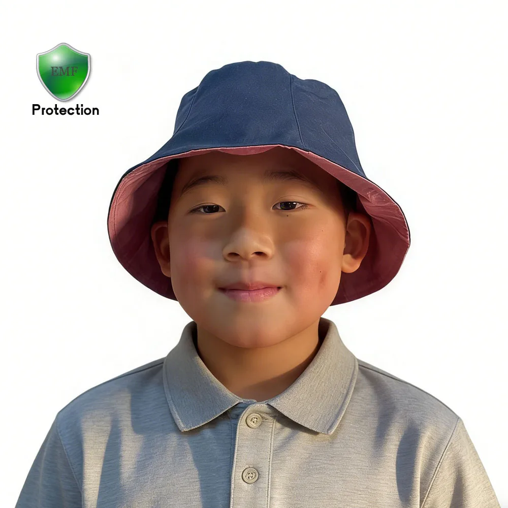 Stock Anti Radiation Hat EMF Protection Cap Summer Casual Travel Bucket Hat for Children Women and Men