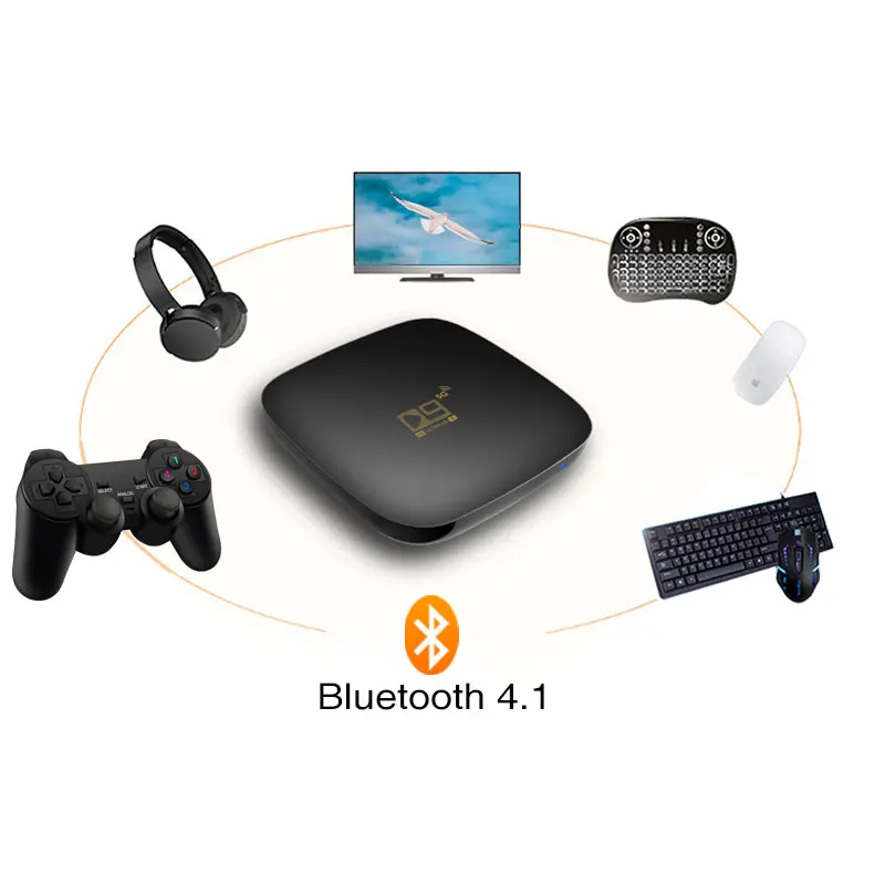 Factory  Tv Box D9 2.4G 5G WiFi With BT Firmware Update Android 10 11 Smart Tv Box Amlogic 4k Set-top Box