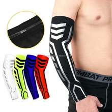 Custom Arm Sleeves Elastic Compression Arm Protector Sleeve Basketball Running Elbow UV Sun Protect Gym Sport Safety Arms Sleeve