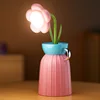 Jarrón rosa y flor 2