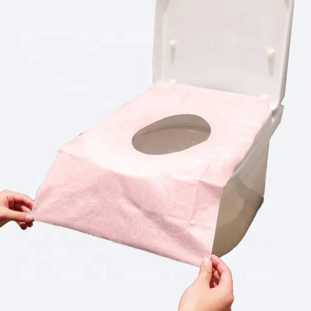 Одноразовый бумажный чехол на сиденье унитаза для общественных уборных