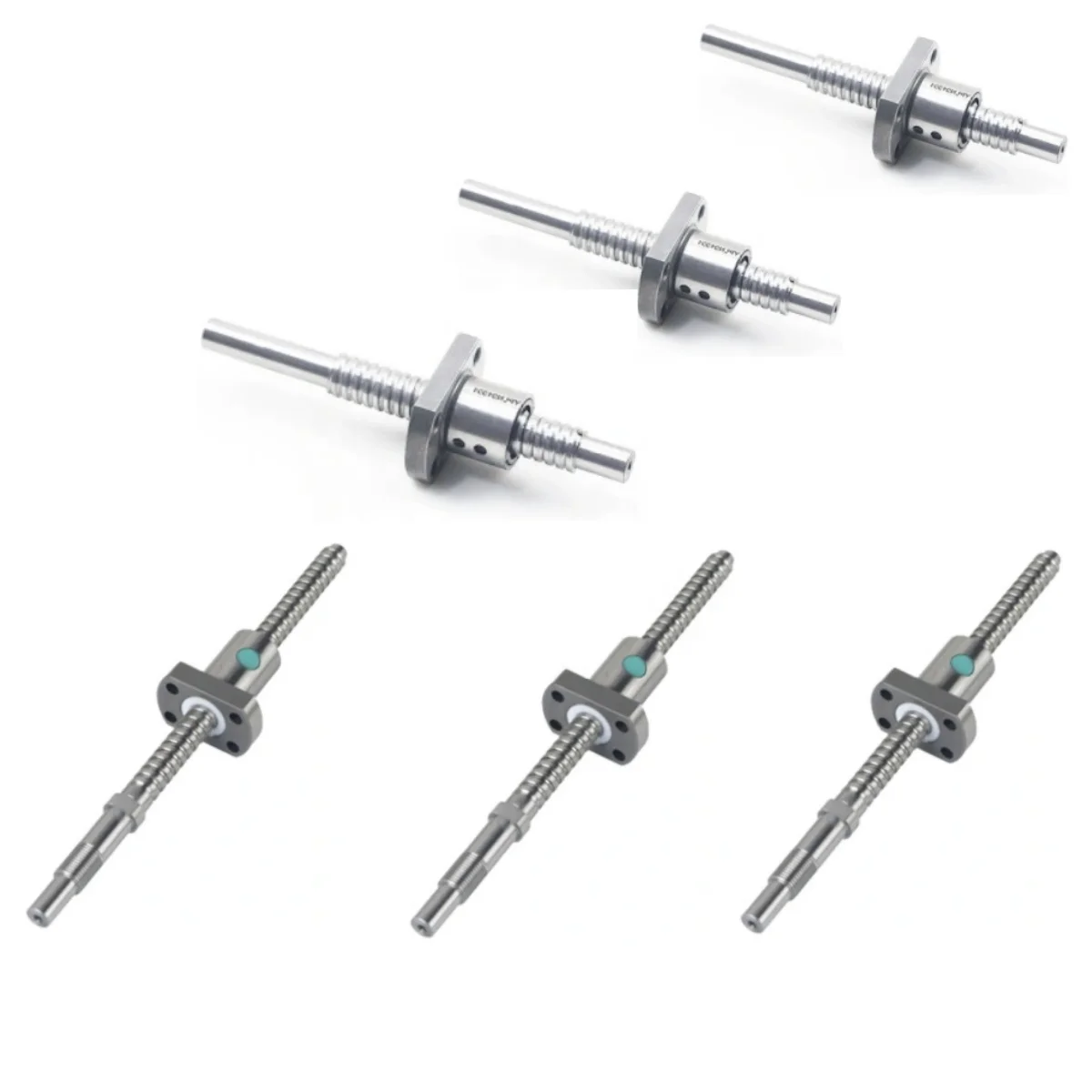 Preload P1 P2 1002 1003 1004 Diameter 10mm Custom Shaft End Machining and Length Ballscrew Flange Ballnut Ball Screw