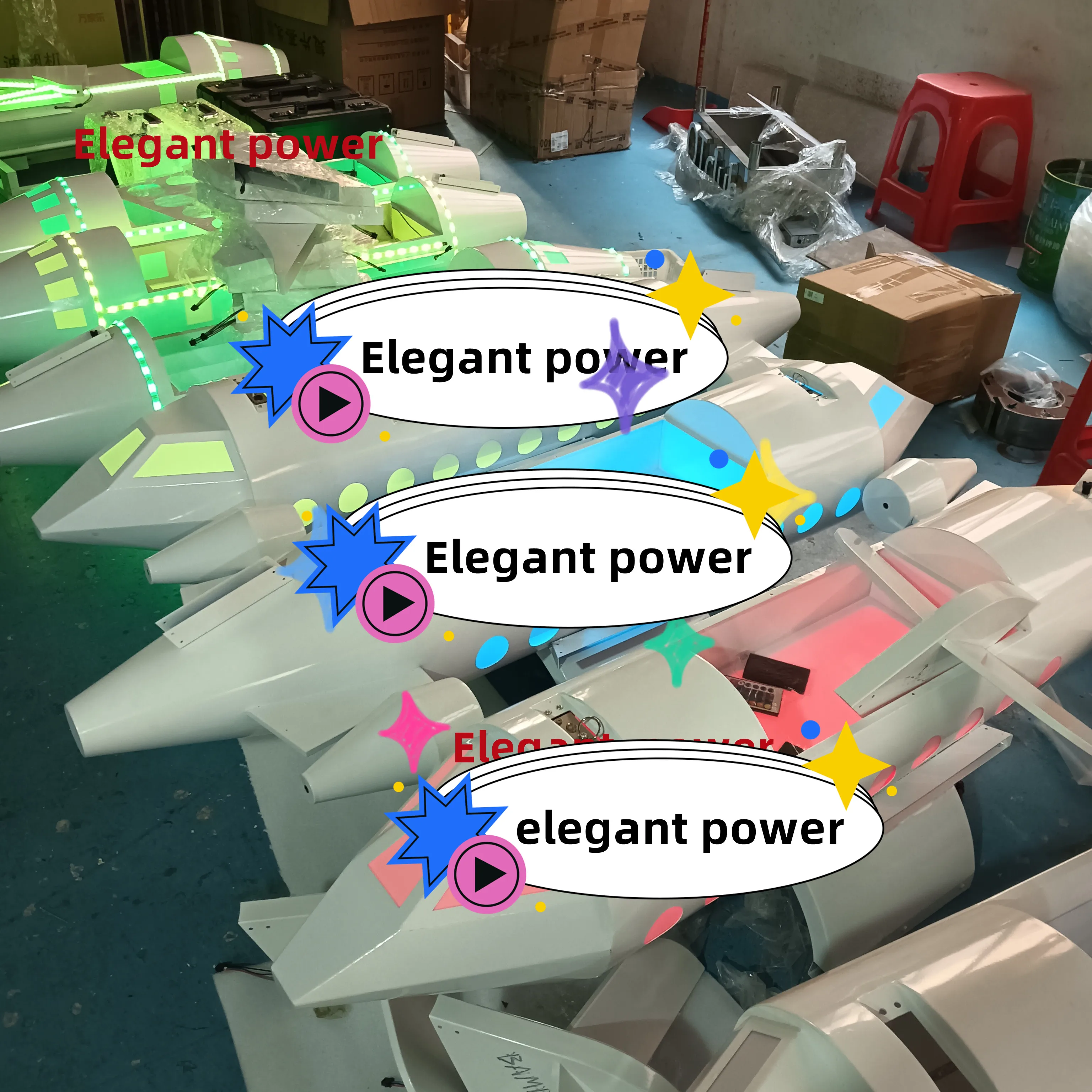 Premium Quality Rechargeable Led Airplane Bottle Service Presenter