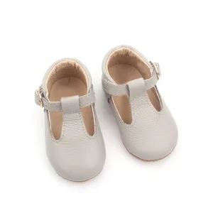 Babyhappy Classic Fashion Kids Casual Dress Shoes Mary Jane Flat Design T-bar Princess Shoes for Toddler Everyday Walking